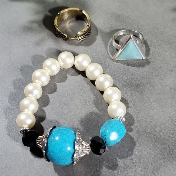 Treska turquoise New bracelet and rings‎ - Picture 1 of 3